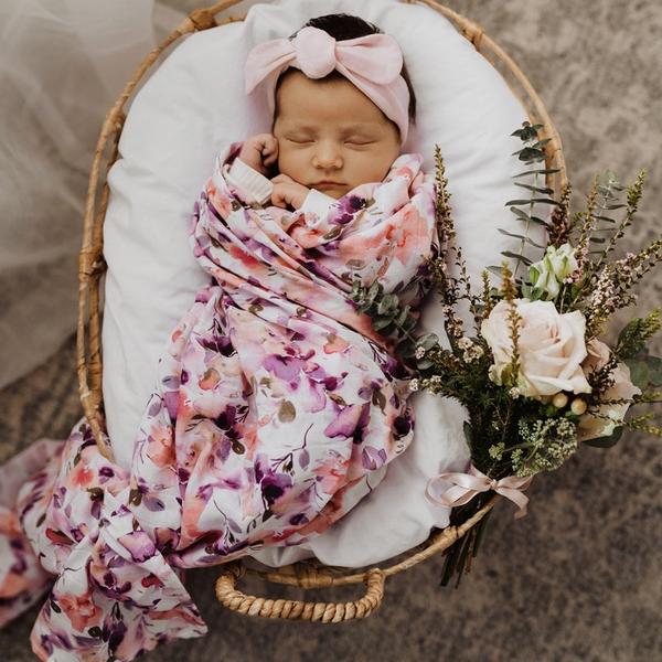 Snuggle Hunny Kids- Blushing Beauty Organic Muslin Wrap