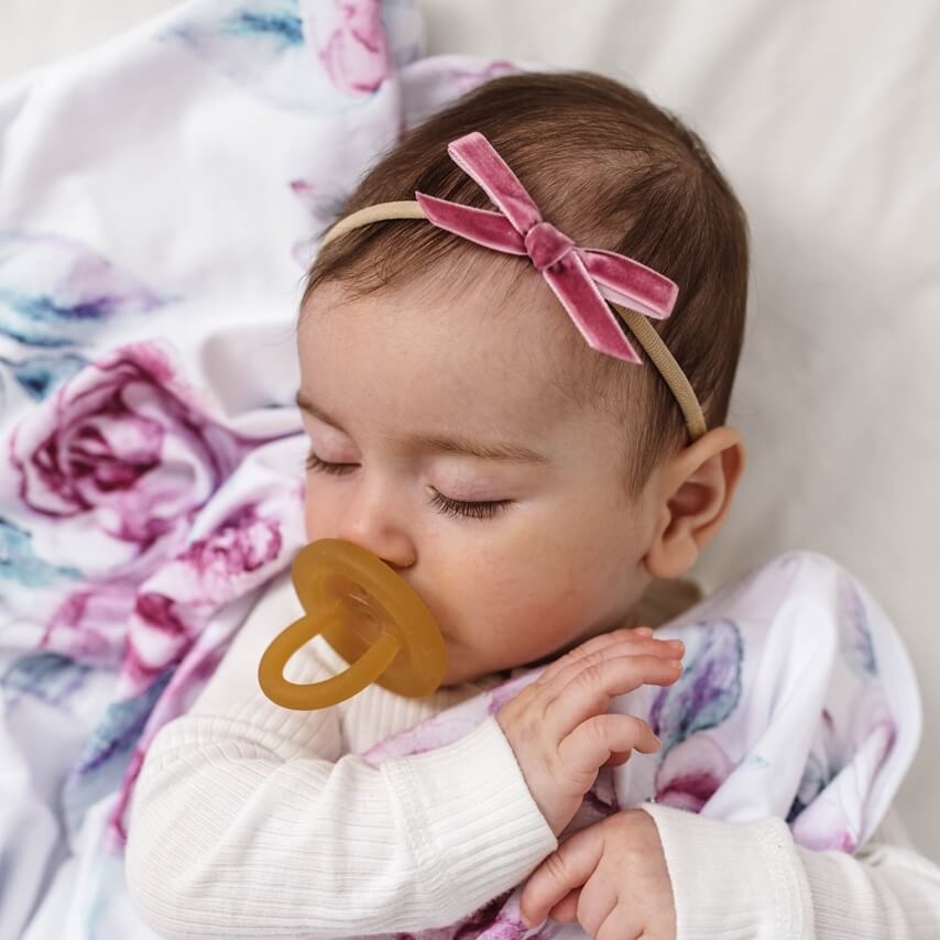 Snuggle Hunny Kids-Mauve Velvet Bow Headband