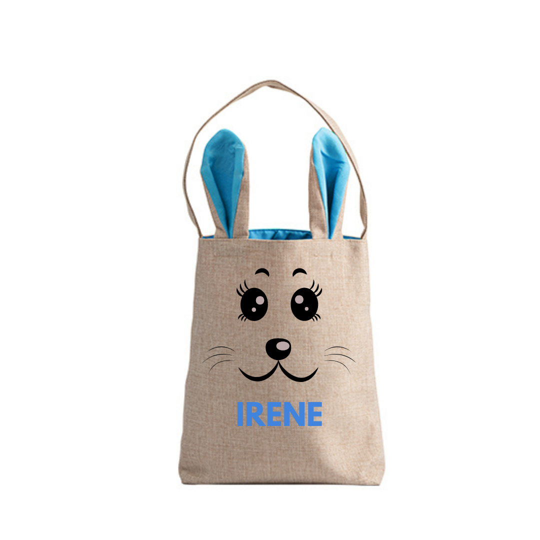 Personalised Easter Bunny Bag- Blue