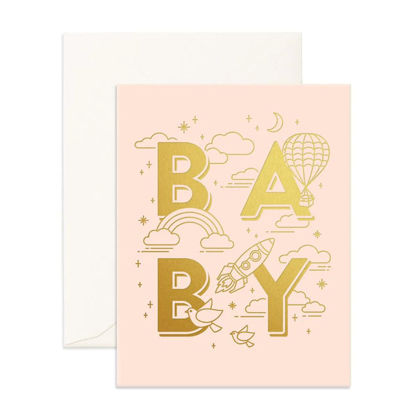 Fox & Fallow- Cream Baby Greeting Card