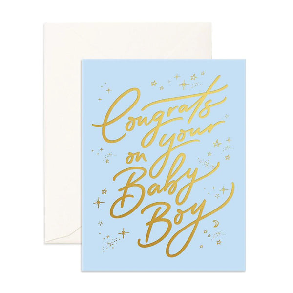 Fox & Fallow-Congrats Baby Boy Greeting Card