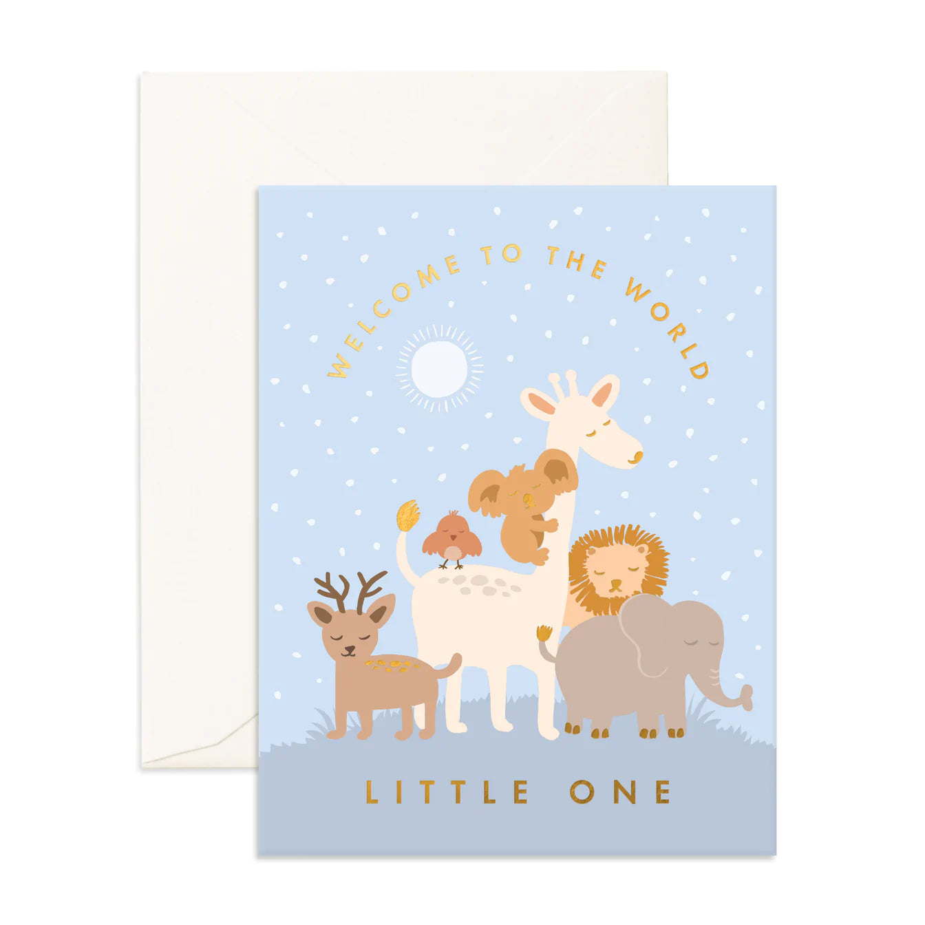 Fox & Fallow- Blue Little One Greeting Card