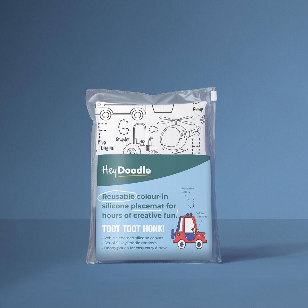 Hey Doodle- Silicone Mats- ABC Toot Too Honk