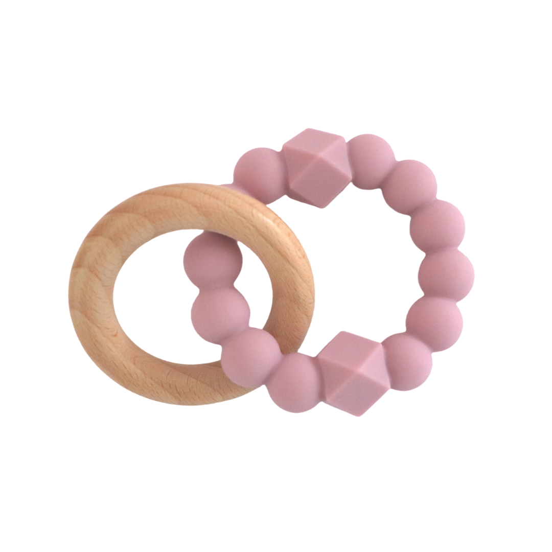 Jellystone- Teething Rattle- Blush