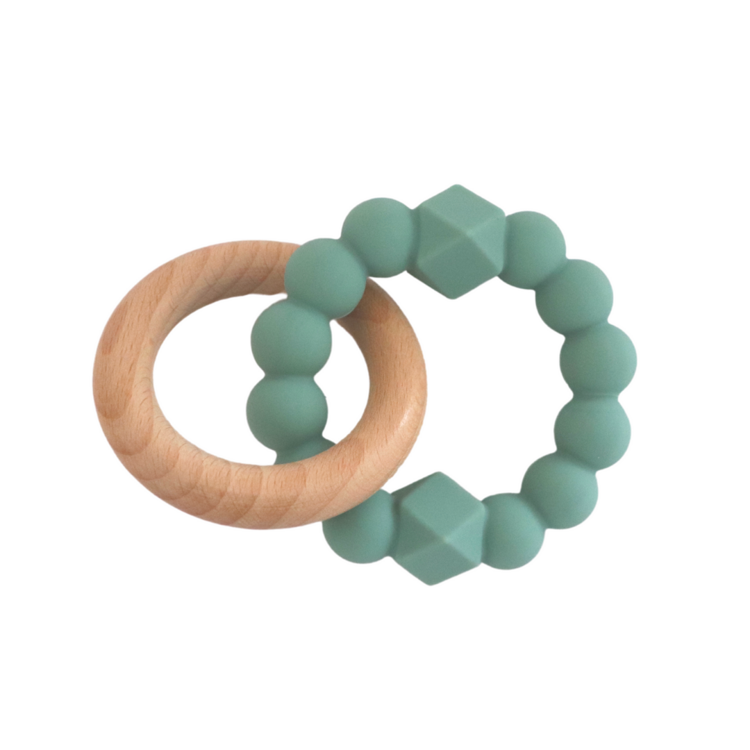 Jellystone- Teething Rattle- Sage
