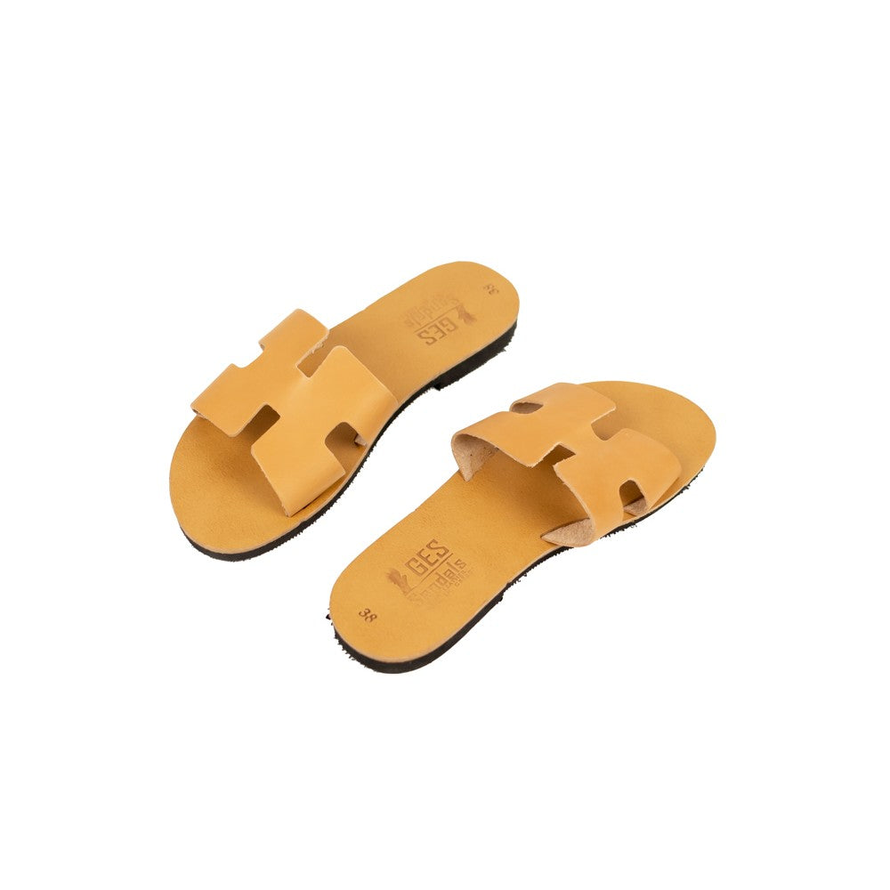 Handmade Greek Athena Ladies Sandals- Tan