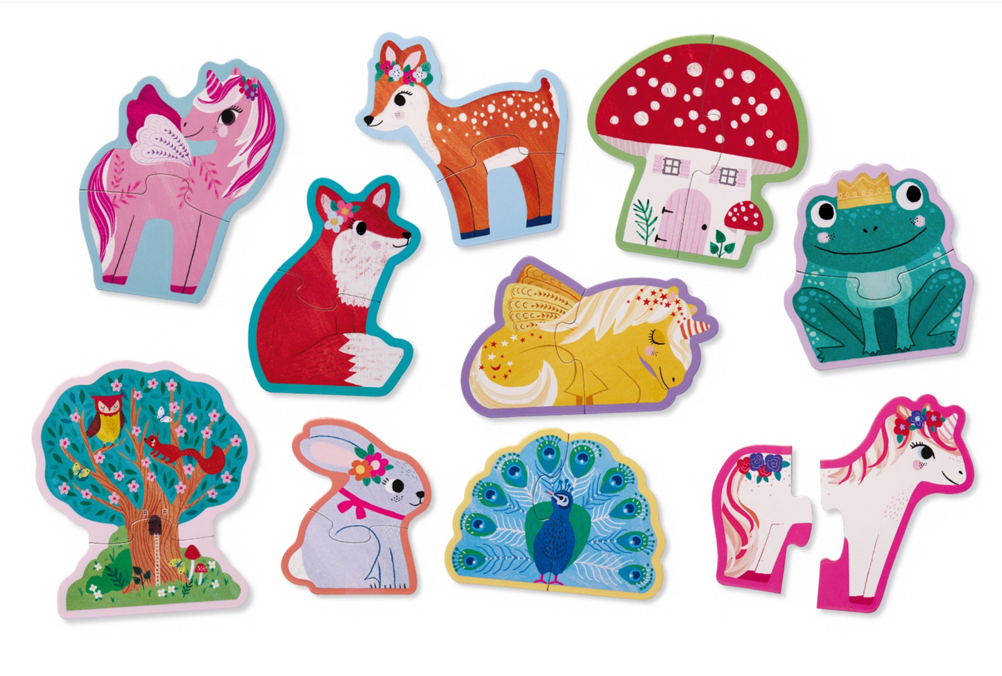 Crocodile Creek- Let's Begin 2 Piece Puzzle- Unicorn