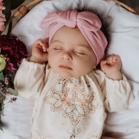 Snuggle Hunny Kids- Pink Fantasy Baby Topknot Headband