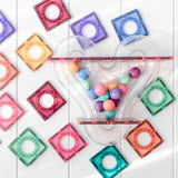 Connetix Tiles- Pastel Rainbow Ball Run 106 Piece