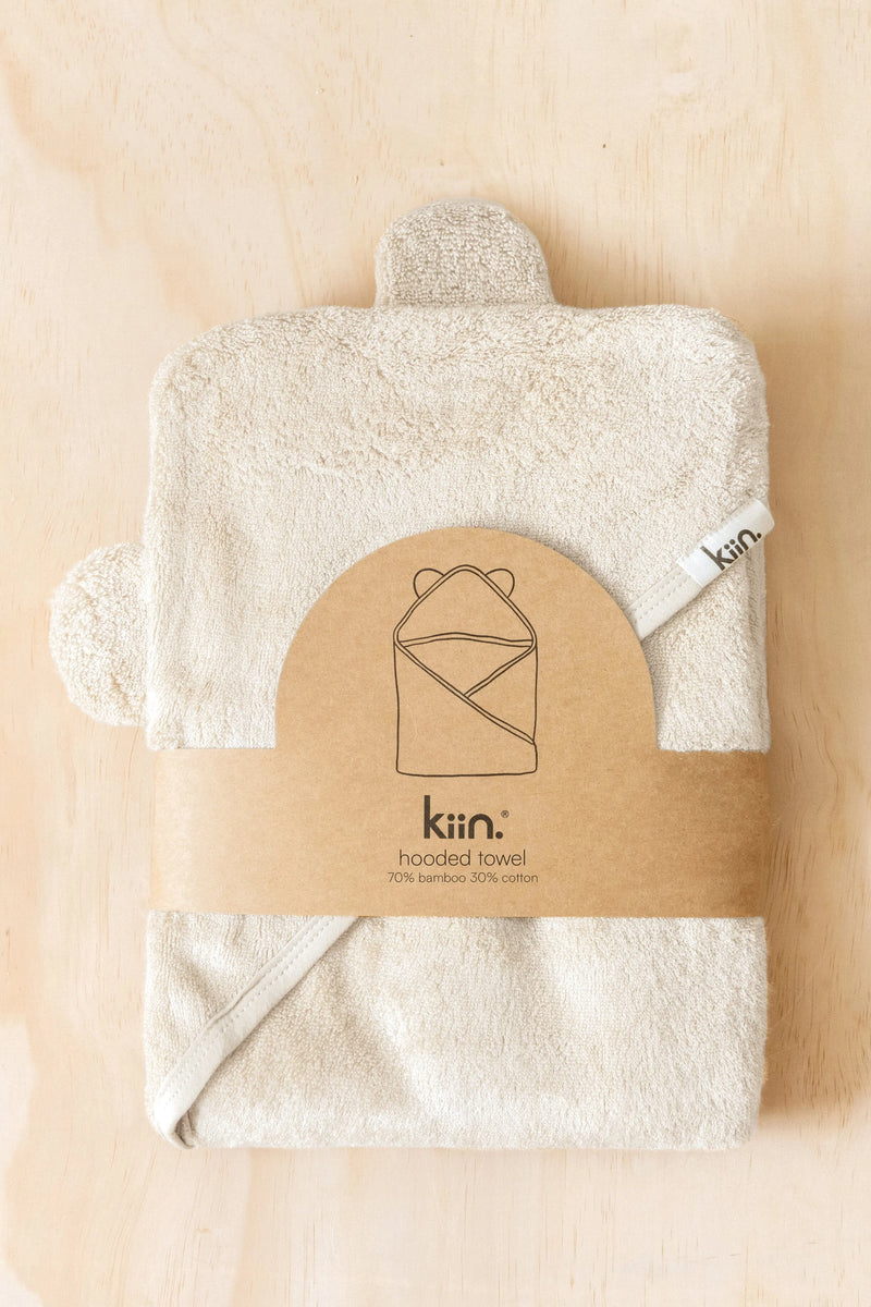 Kiin Baby- Hooded Towel- Ivory