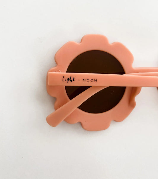 Light and Moon- Flower Sunglasses- Peach