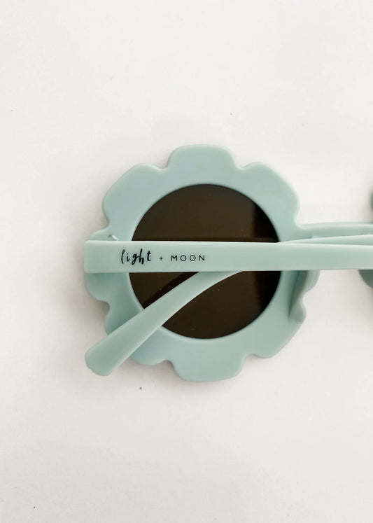 Light and Moon- Flower Sunglasses- Baby Blue