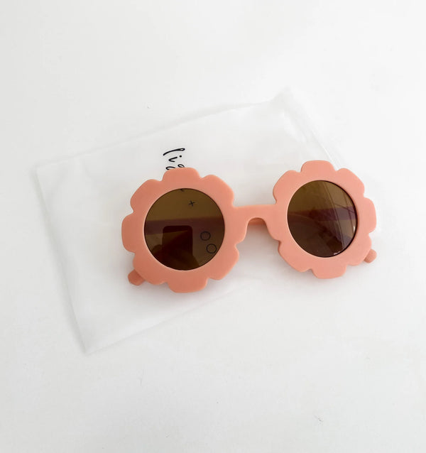 Light and Moon- Flower Sunglasses- Peach