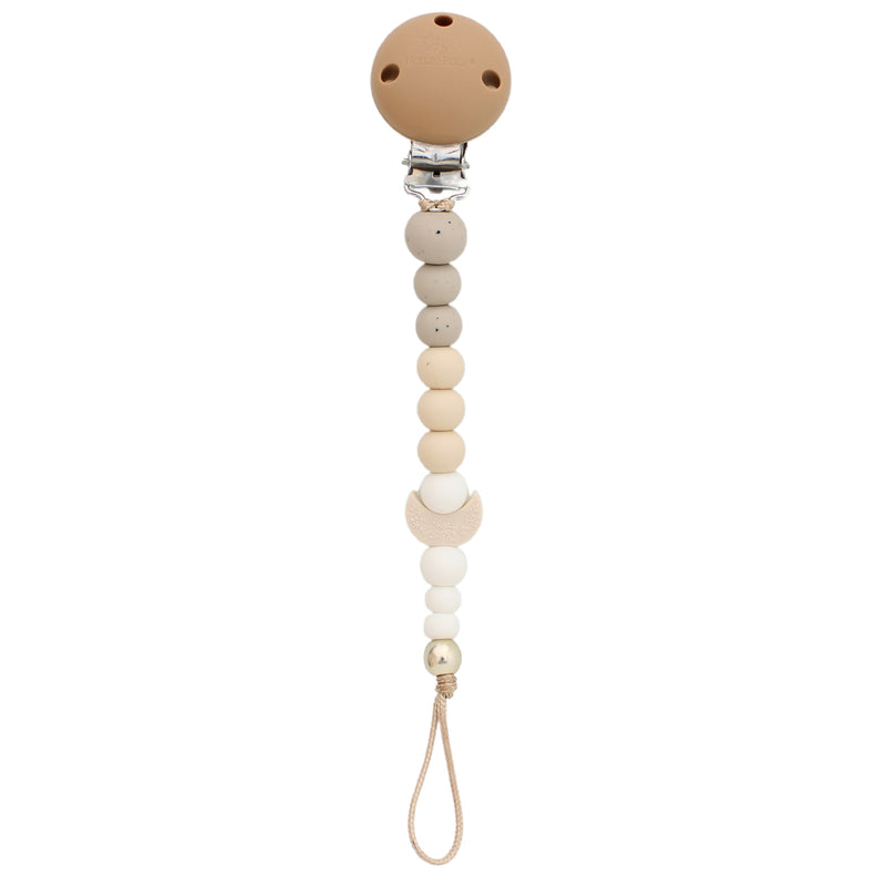 Nature Bubz - Cream Crescent Moon Dummy Clip