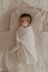 Bundl - Wool Wrap Beige Gingham