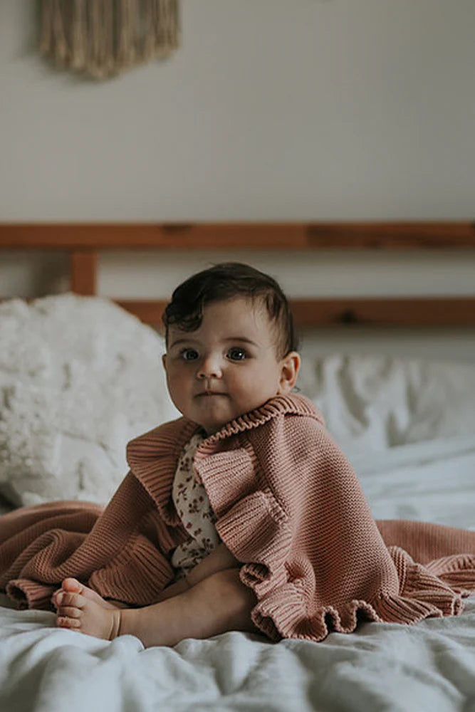 Bundl - Frill Blanket Vintage Rose