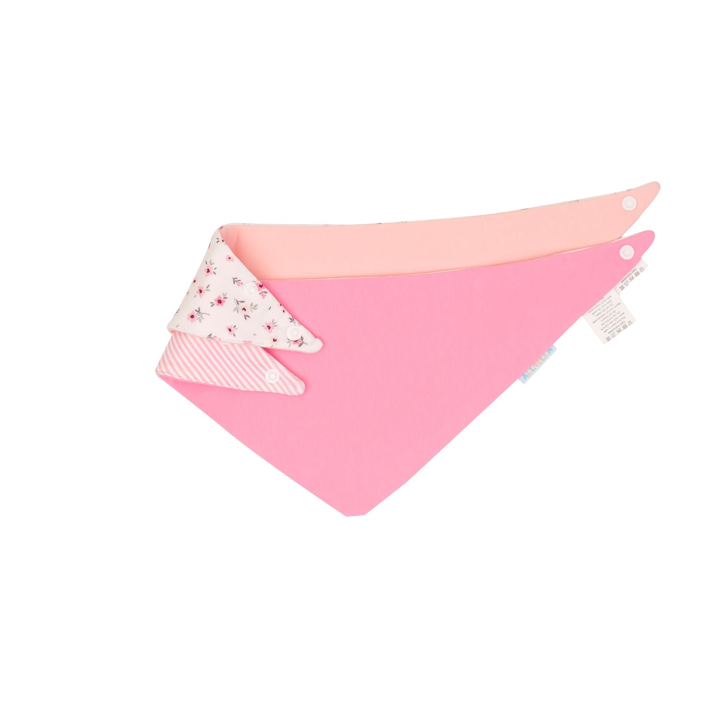 All4Ella- 2 Pack Bandana Bibs- Pink Petals