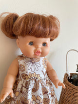 Handmade Doll's Clothing- Dress- Neutral Floral