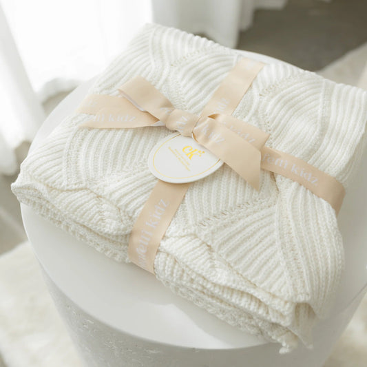 Confetti Kidz- Keepsake Knit  Blanket- Ivory