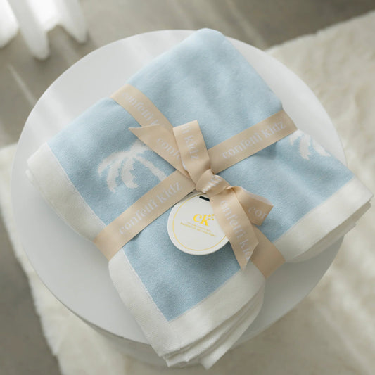 Confetti Kidz- Reversible Knit  Blanket- Ocean