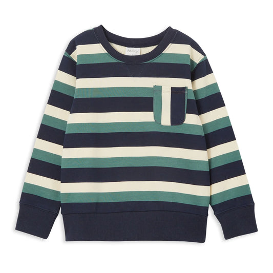 Milky Clothing - Block Stripe Fleece Sweat - SIZE 12