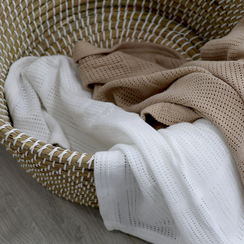 Bubba Blue- Chestnut Cotton Cellular Blankets