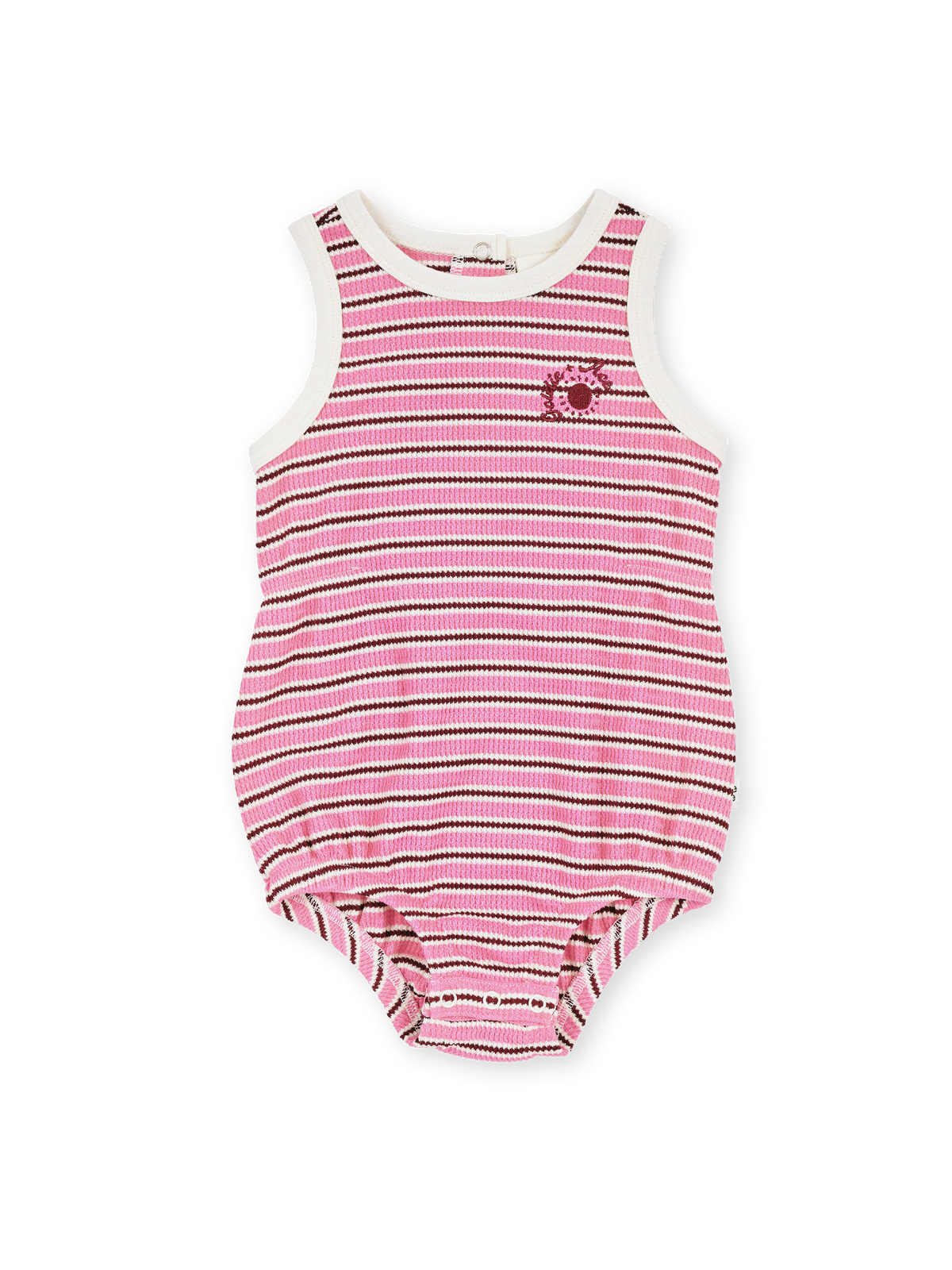 Goldie + Ace - Waffle Bubble Romper Pink