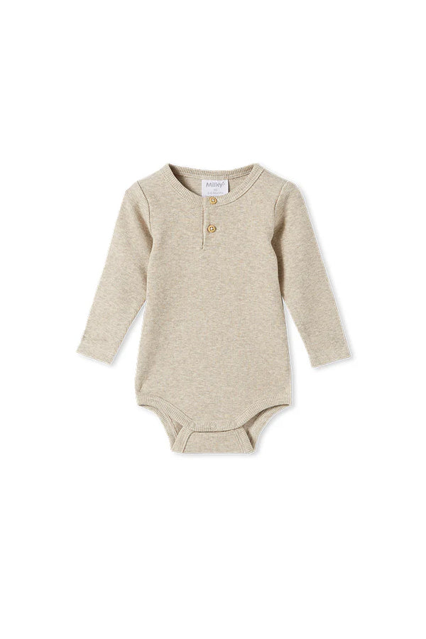 Milky Clothing - Natural Marle Rib Bubbysuit