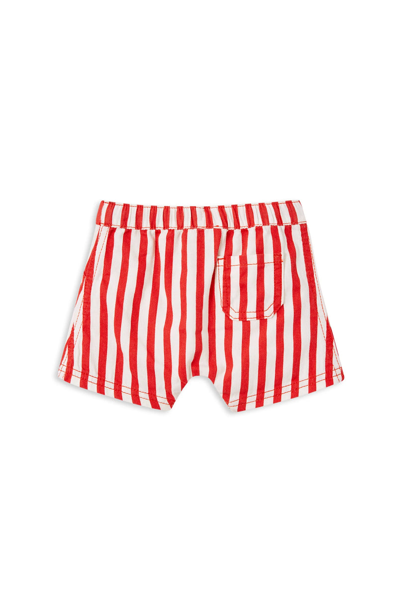 Milky Clothing - Red Stripe Baby Short