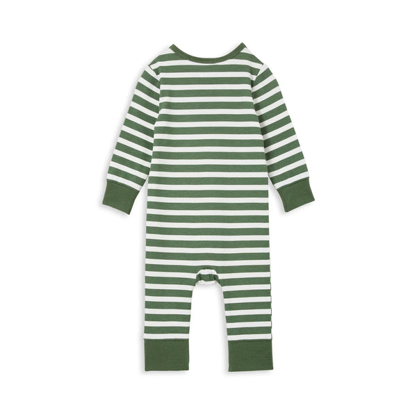 Milky Clothing - Green Stripe Henley Romper