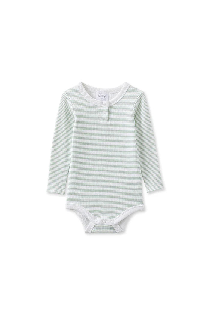 Milky Clothing - Green Stripe Bubbysuit