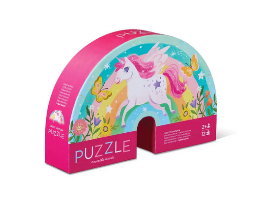 Crocodile Creek- Mini Puzzle- 12 Piece- Sweet Unicorn