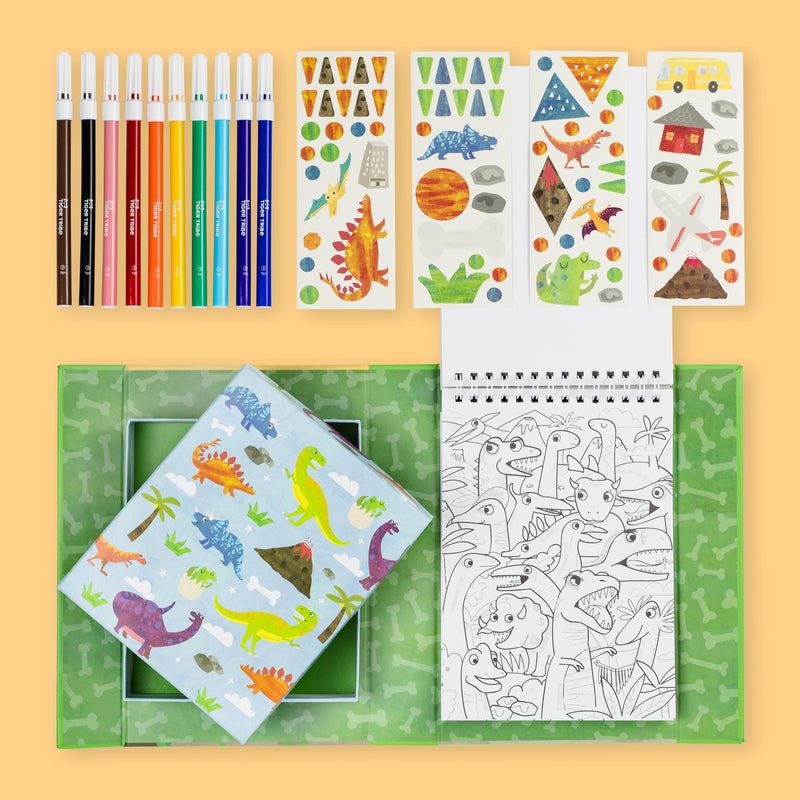 Tiger Tribe-Dinosaur- Colouring Set