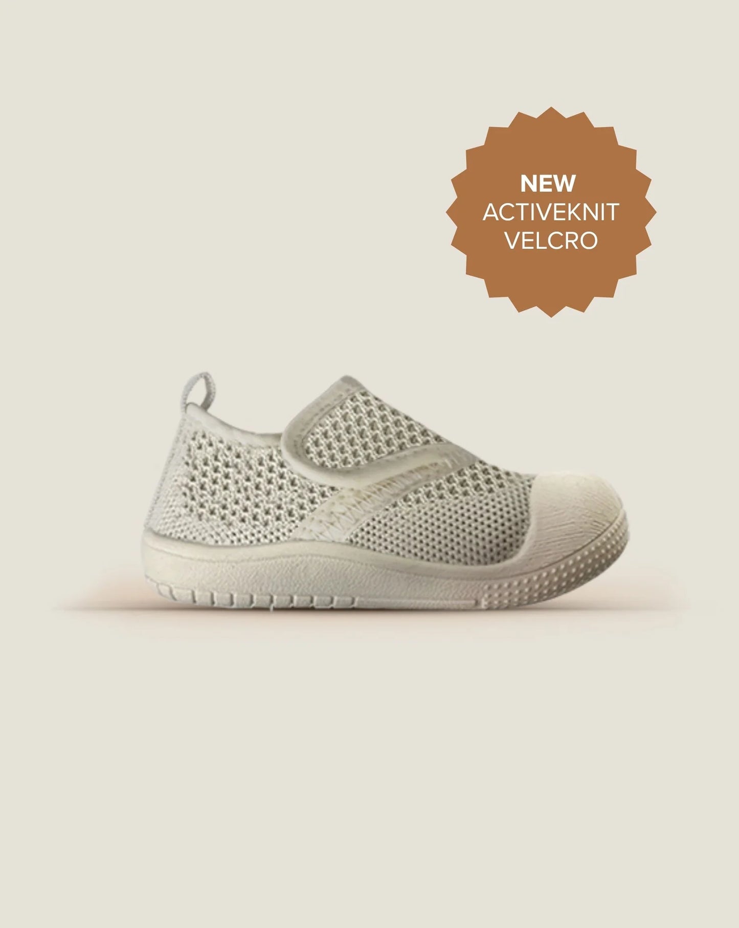 Little Sohls- Active Velcro Shoe- Ivory Dune