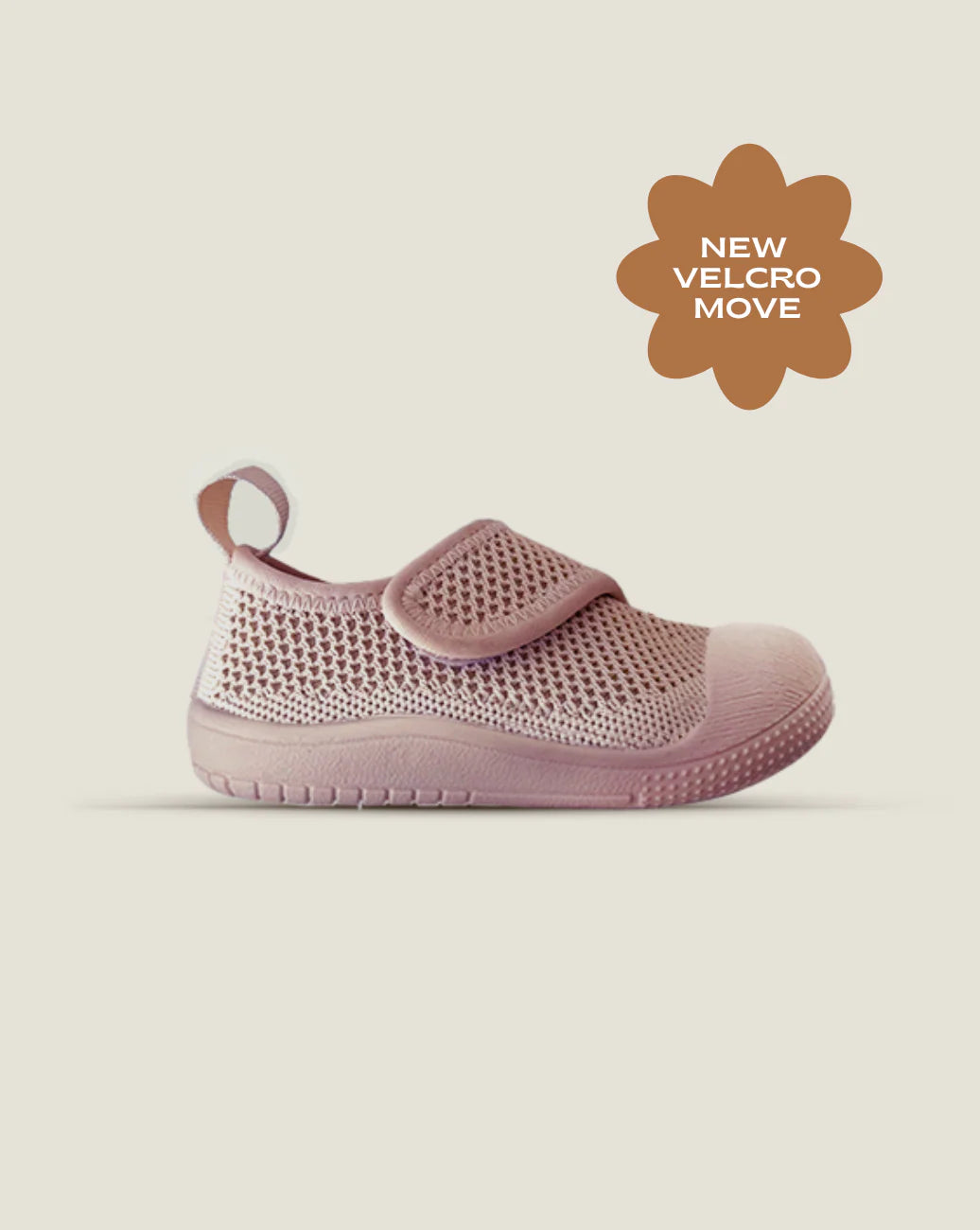 Little Sohls- Active Velcro Shoe- Dusty Rose