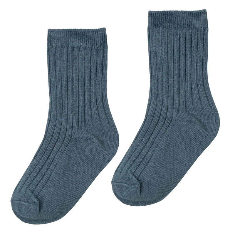 Designer Kidz - Indigo Rib Crew Socks