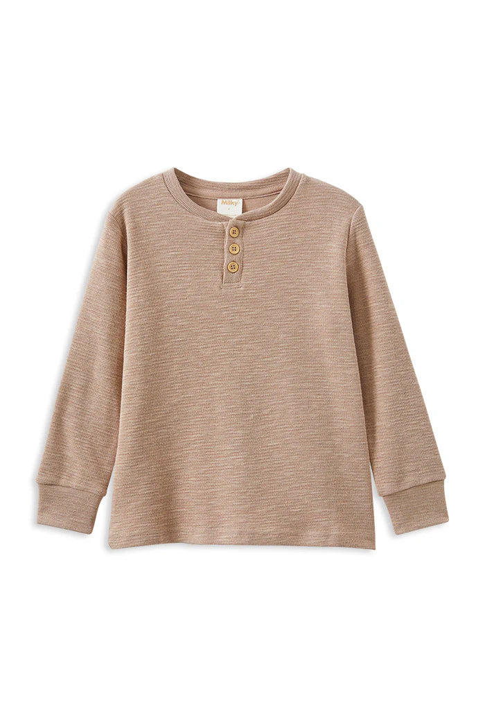 Milky Clothing - Mocha Henley