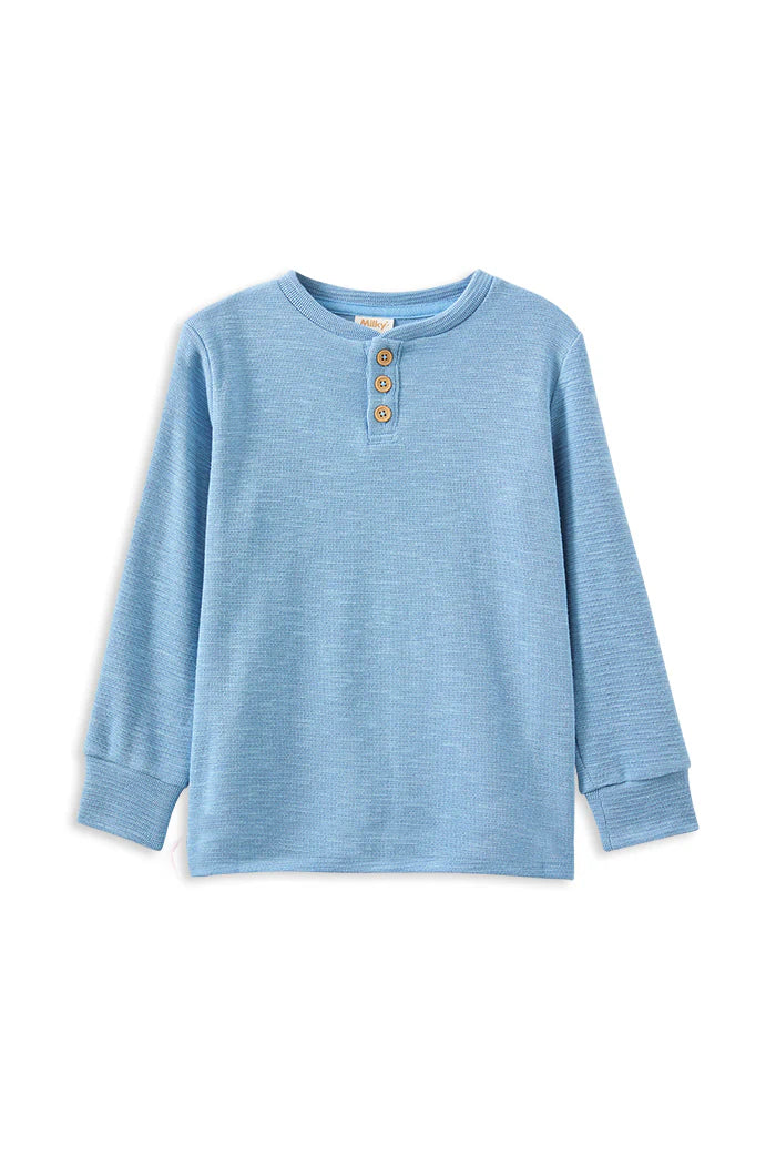 Milky Clothing - Pale Blue Henley