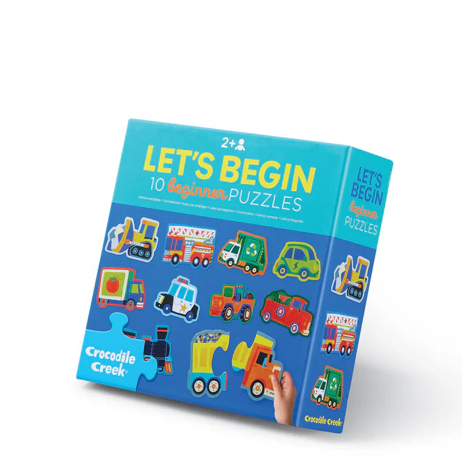 Crocodile Creek- Let's Begin 2 Piece Puzzle- Vehicles