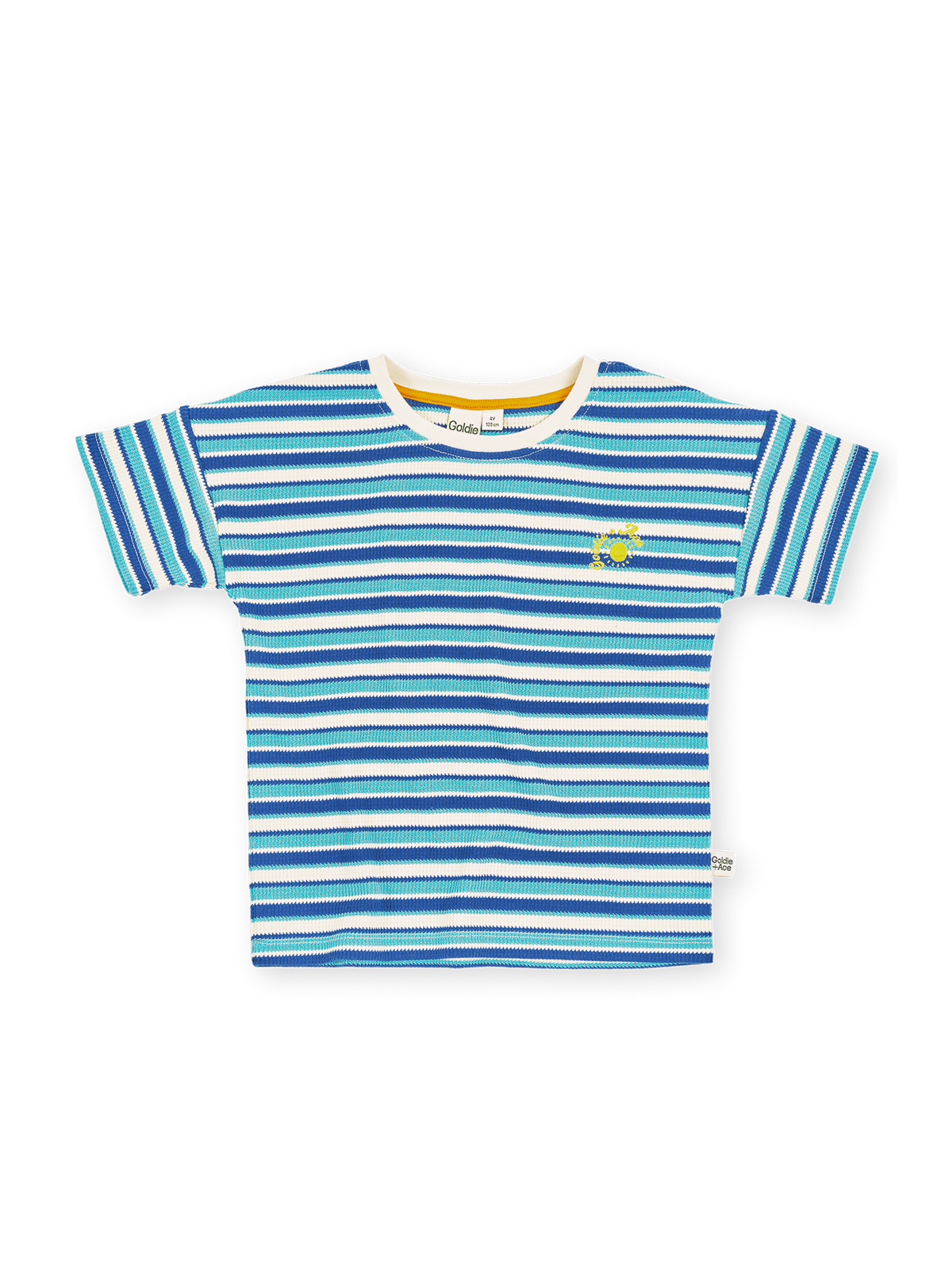 Goldie + Ace - Waffle Stripe T-Shirt Blue