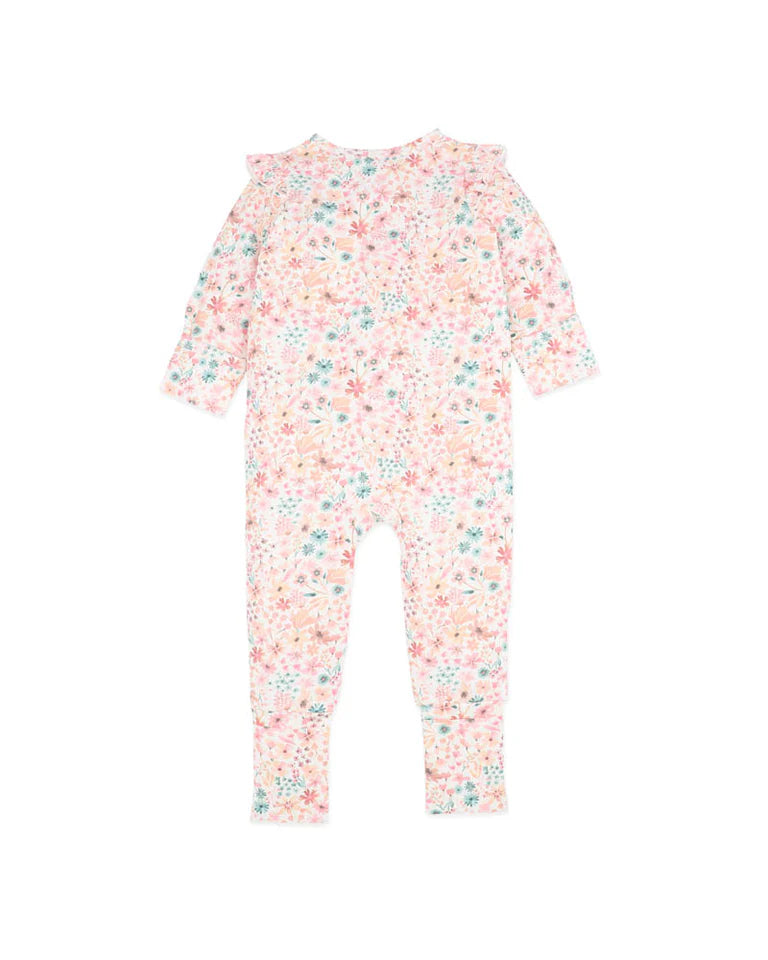 Bebe - Fern Floral L/S Zipsuit
