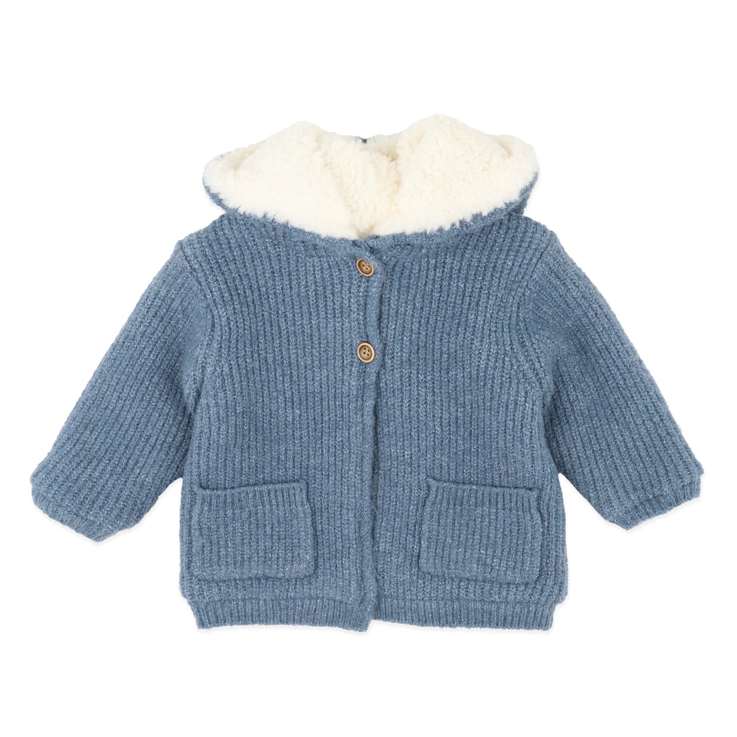 Bebe - Blue Marle Knitted Hooded Jacket