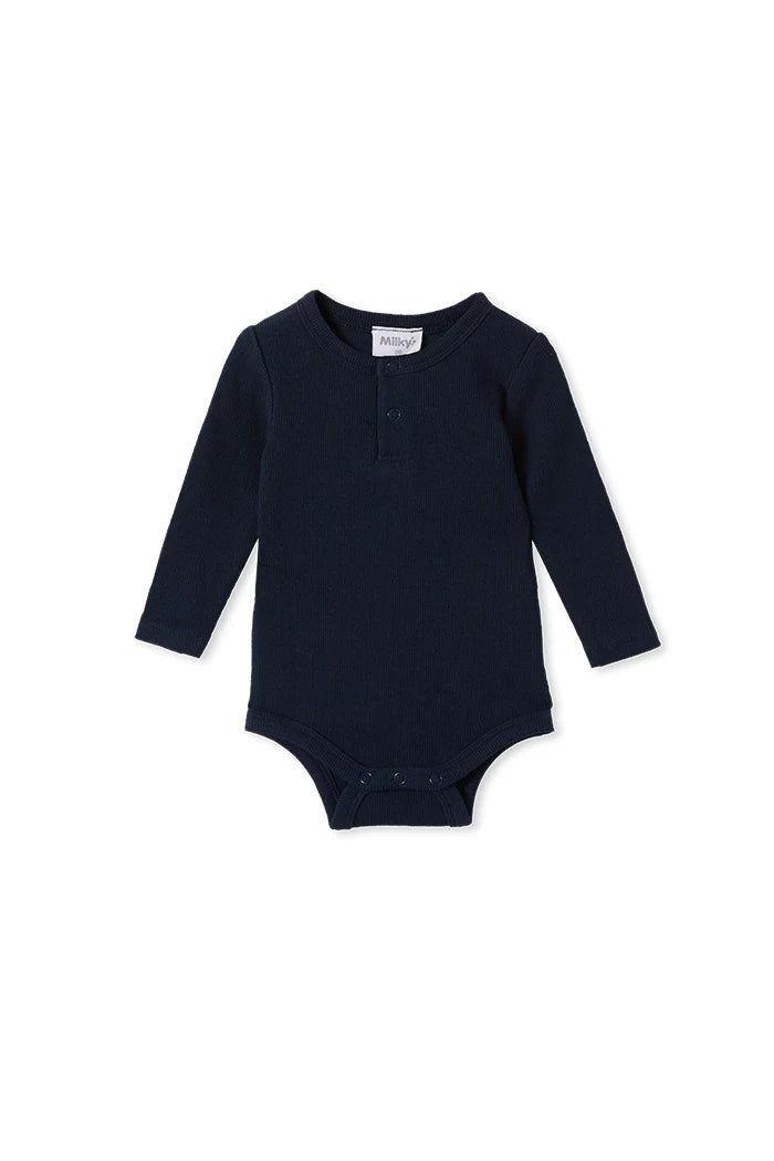 Milky Clothing - Navy Rib Bubbysuit