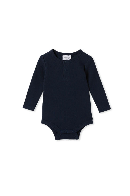 Milky Clothing - Navy Rib Bubbysuit