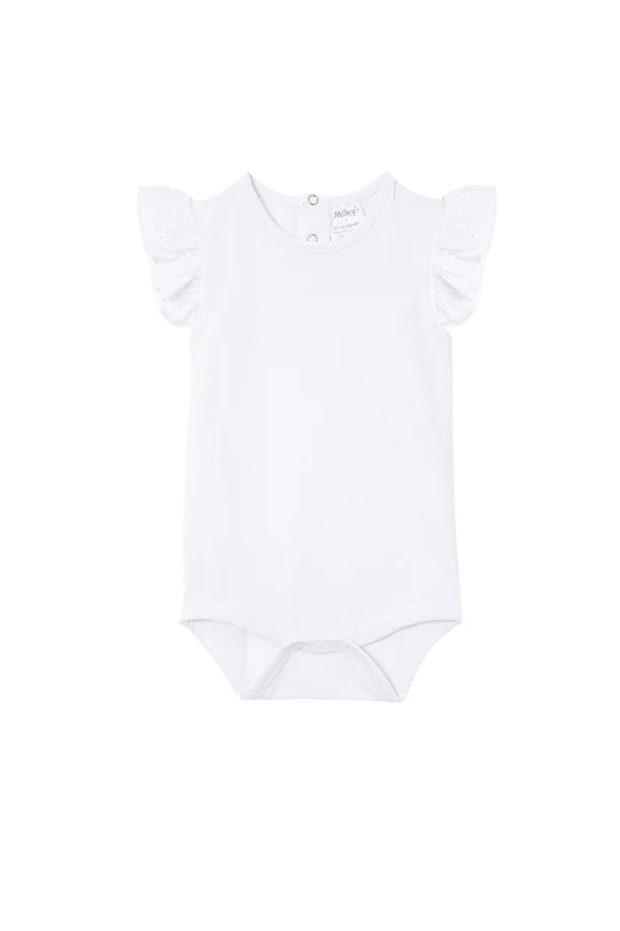 Milky Clothing - White Frill Bubbysuit