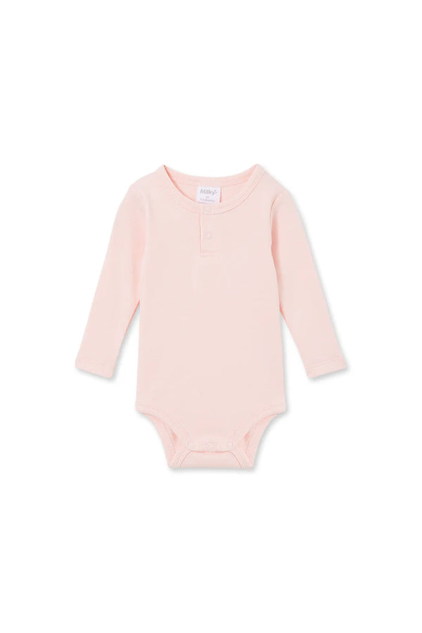Milky Clothing - Powder Pink Rib Bubbysuit