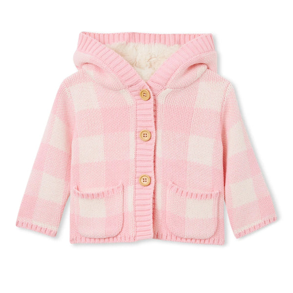 Milky Clothing - Pink Check Hooded Jacket