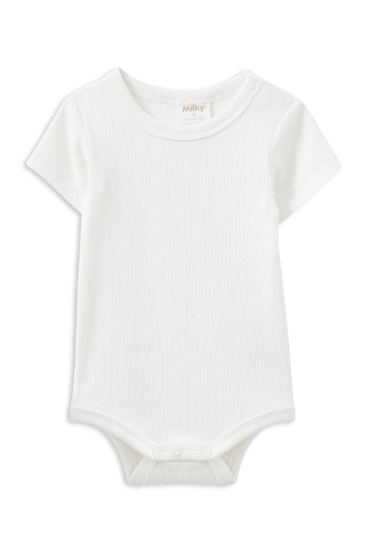 Milky Clothing - White Rib Bubbysuit