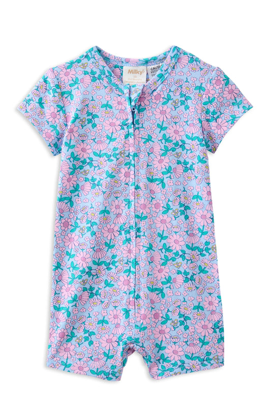 Milky Clothing - Daisy Fields Zip Romper