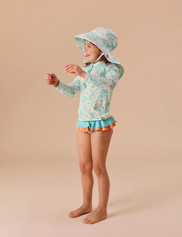 Goldie + Ace - Daisy Delight Legionnnaires Swim Hat Lagoon